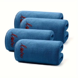 4pcs Ultra-Absorbent Microfiber Dog Bath Towels